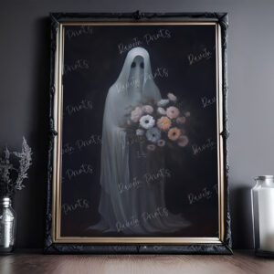 ghost holding flowers