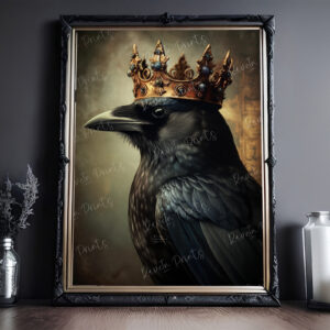 gothic crow print