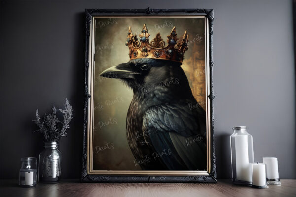 gothic crow print