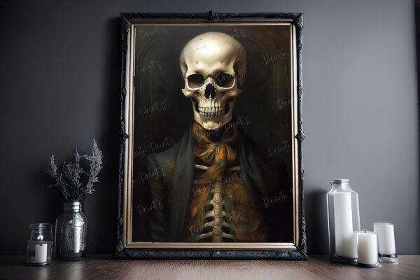 skeleton wall art