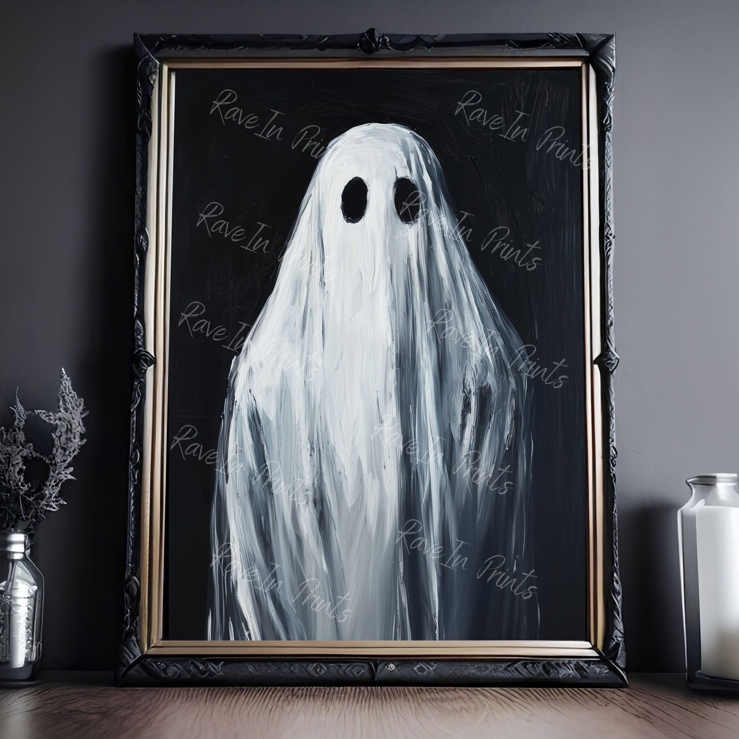 Ghost Wall Art, Halloween Decor