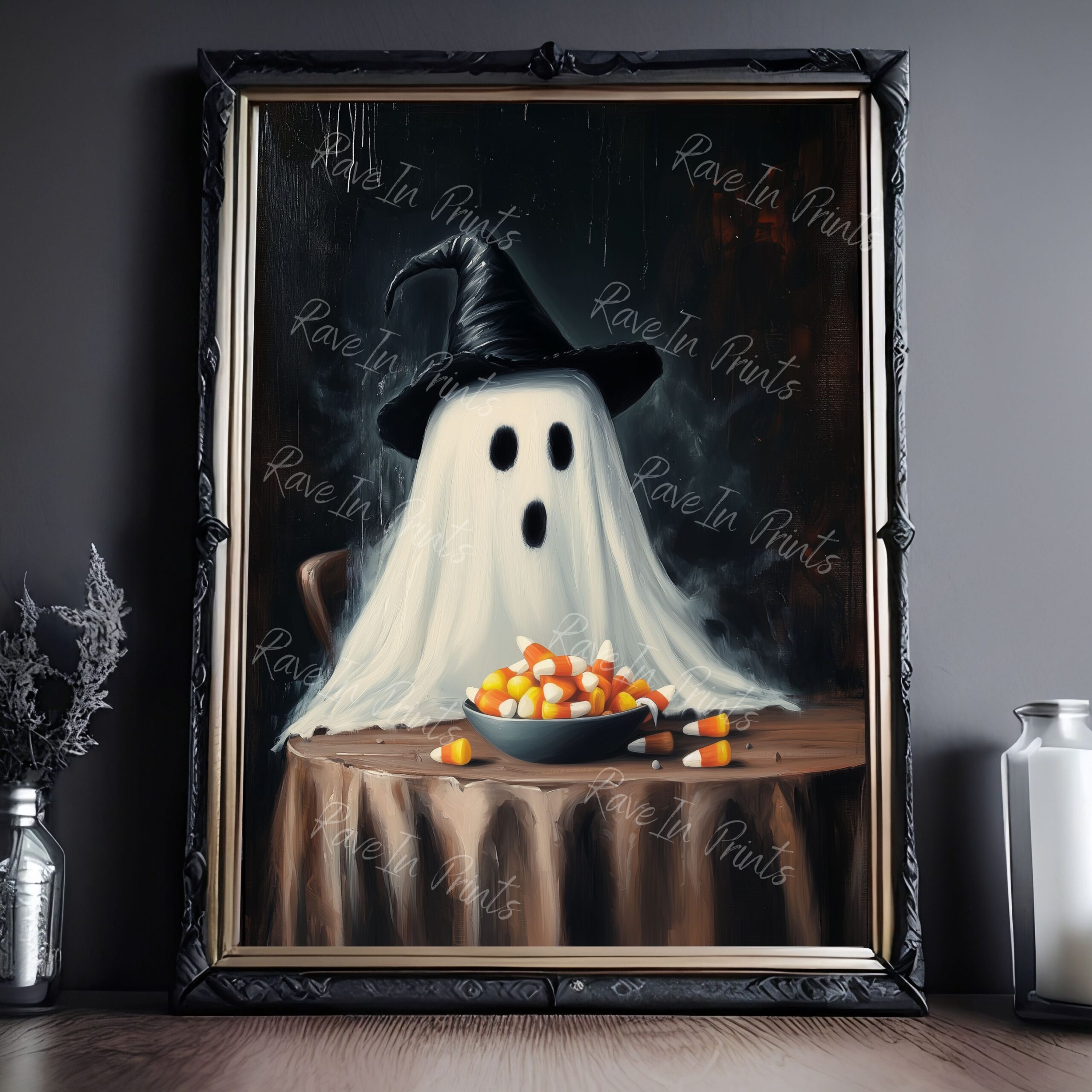 Ghost Wall Art, Halloween Decor