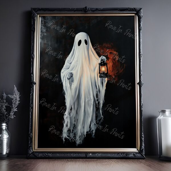 ghost painting, halloween home decor