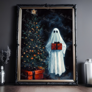 dark christmas wall art