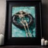 Skeleton Wall Art Print, Summerween Decor